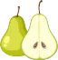 Graphic of two pears