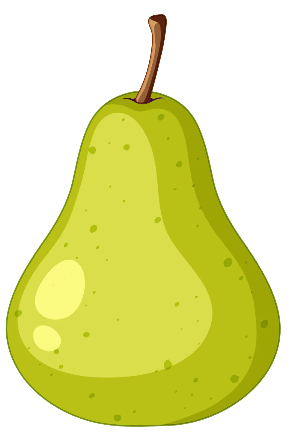 Graphic of halved pear with skin
